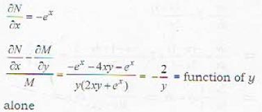 The Solution Of The Differential Equation Y 2xy Ex Dx Exdy 0 Isa X2 C Yex 0b X Y2 C Ex 0c Y X2 C Ex 0d None Of Abovecorrect Answer Is Option C Can