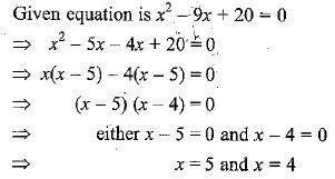 MCQ : Quadratic Equations - 1 | 10 Questions MCQ Test