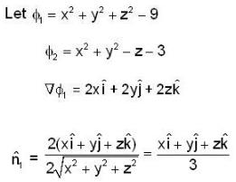 The Angle Between The Surface X2 Y2 Z2 9 And X2 Y2 Z 3 At The Point 2 1 2 I S Correct Answer Is 0 9497 Can You Explain This Answer Edurev Mathematics Question